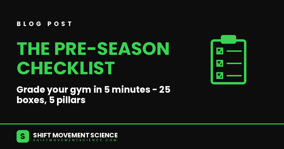 Grade Your Gym in 5 Minutes: The 25-Box Pre-Season Checklist
